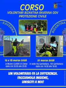 Corso volontari protezione civile bizantina ravenna Odv